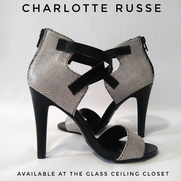 Charlotte Russe Shoes - CHARLOTTE RUSSE BLACK AND WHITE HIGH HEELS SIZE 6